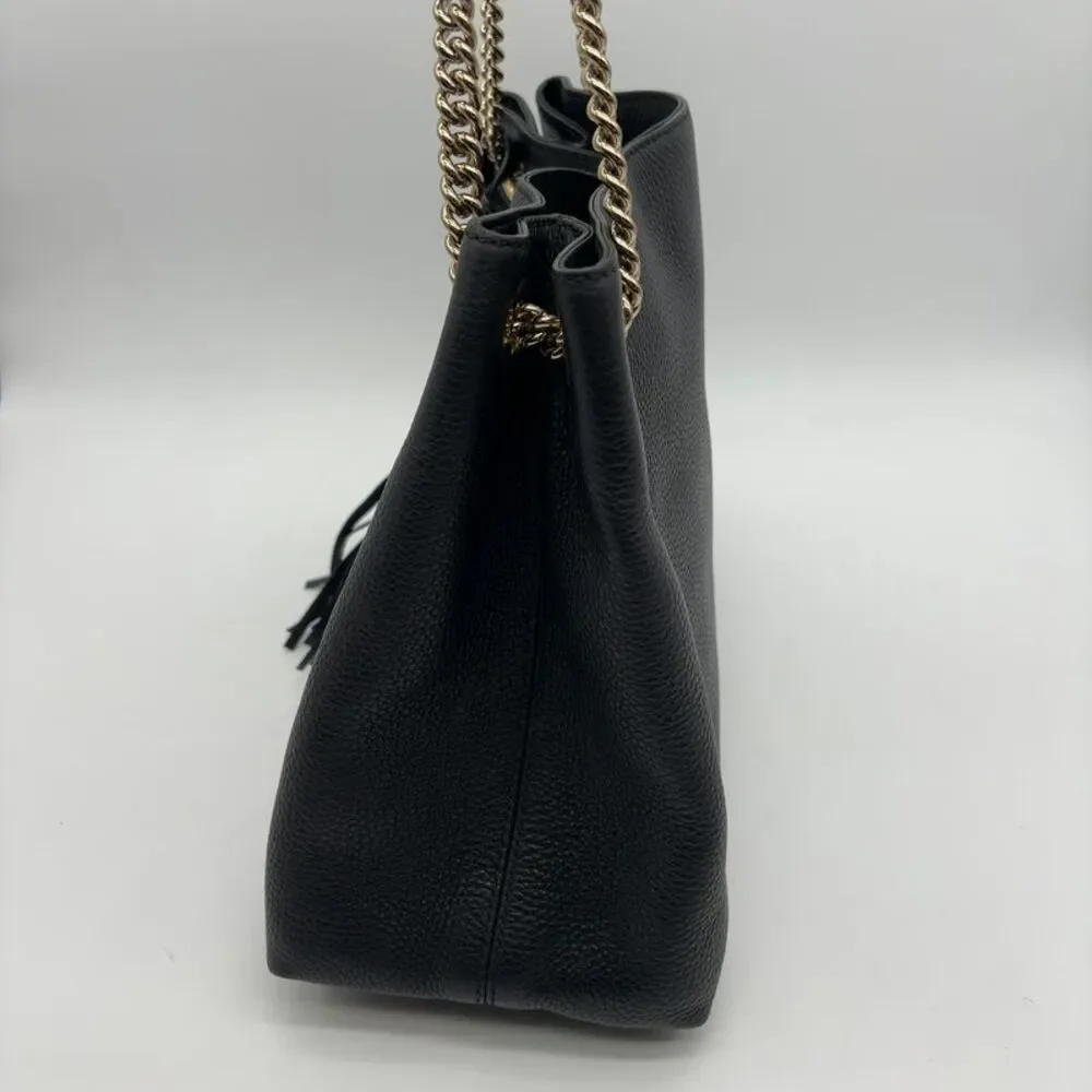 Gucci Black Bag with Gold Chains
